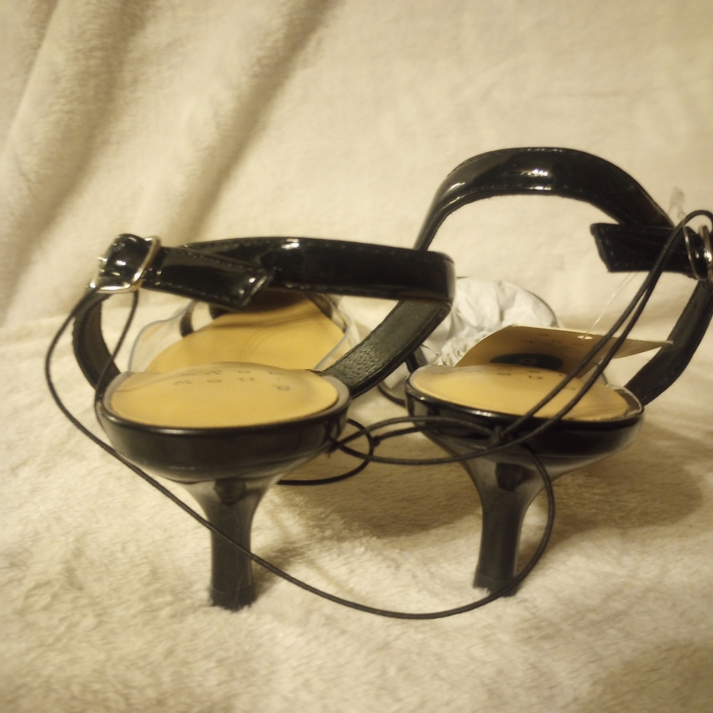 A New Day Black and Clear Low Heels - Picture 3 of 4